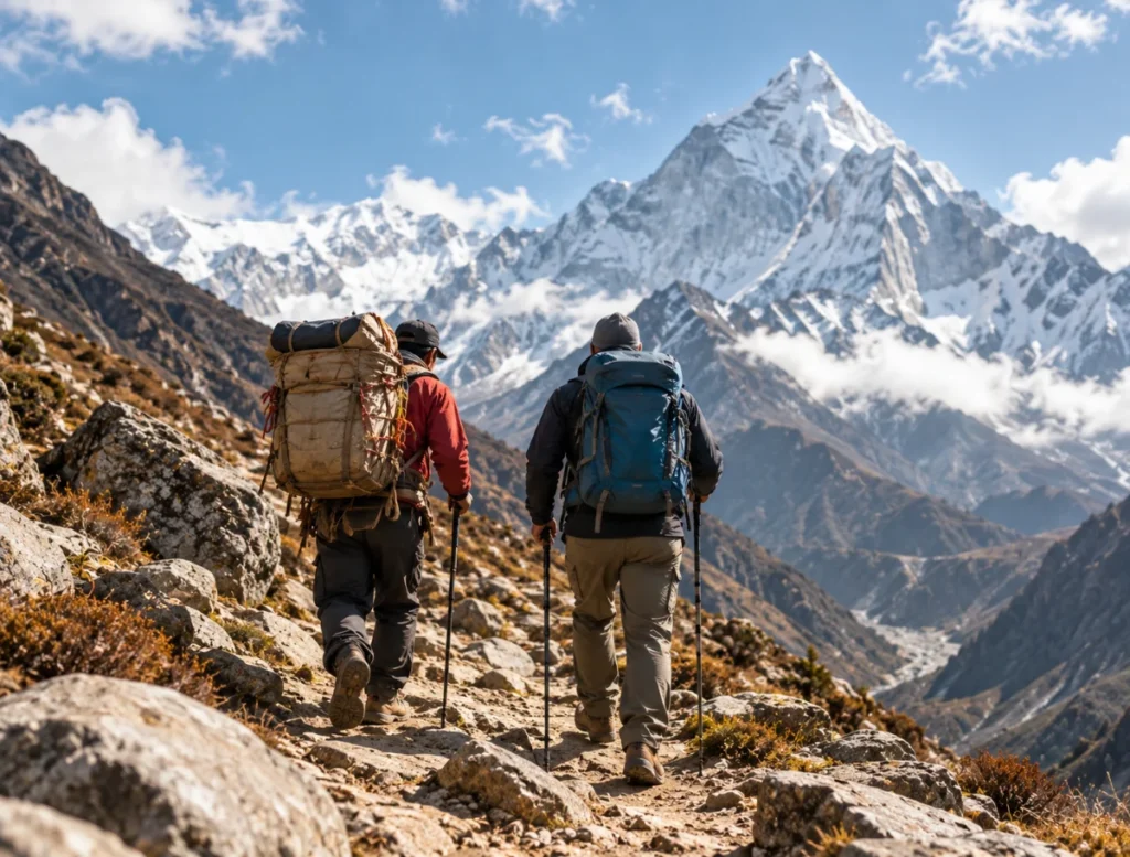 sherpa on a mountain